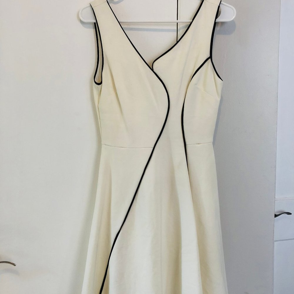 Adelyn Rae White Dress w/black trim